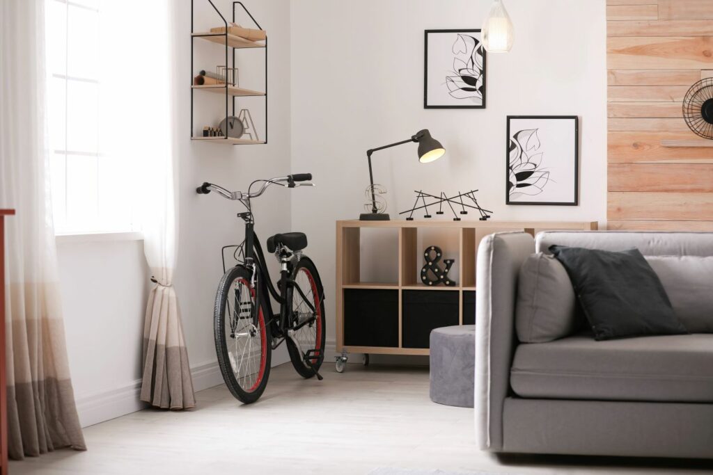 Storing a bicycle in an apartment